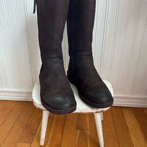 Ugg dark brown knee high boots